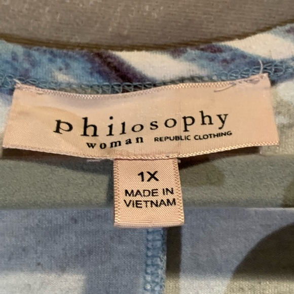 Philosophy tunic top Size 1X rayon - Picture 2 of 4